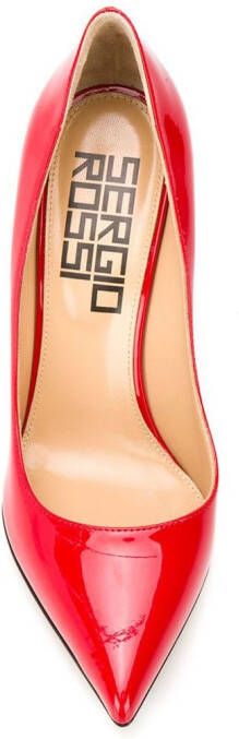 Sergio Rossi Pumps met blokhak Rood