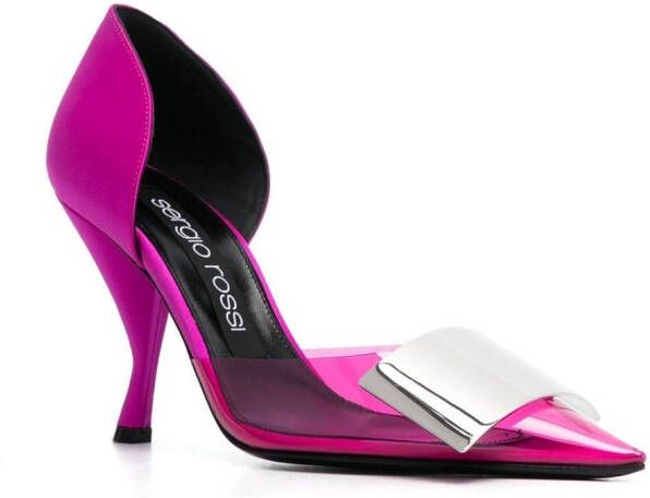 Sergio Rossi Pumps met gespdetail Roze