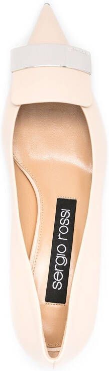 Sergio Rossi Pumps met plakkaat Beige