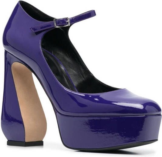 Sergio Rossi pumps met plateauzool Paars