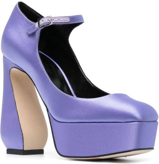 Sergio Rossi Pumps met plateauzool Paars