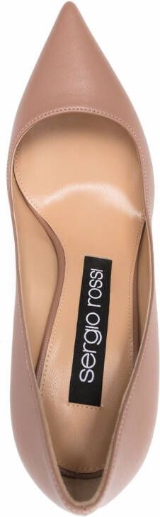 Sergio Rossi Pumps met puntige neus Beige