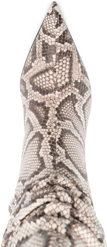 Sergio Rossi Rock laarzen met slangenhuid-effect Beige