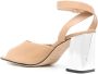 Sergio Rossi Sandalen met metallic hak Beige - Thumbnail 3