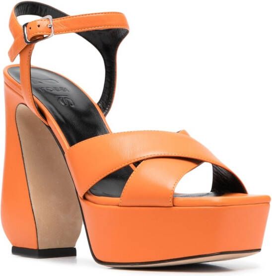 Sergio Rossi Sandalen met open neus Oranje