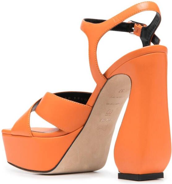 Sergio Rossi Sandalen met open neus Oranje