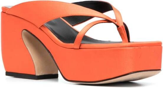 Sergio Rossi Sandalen met open neus Oranje