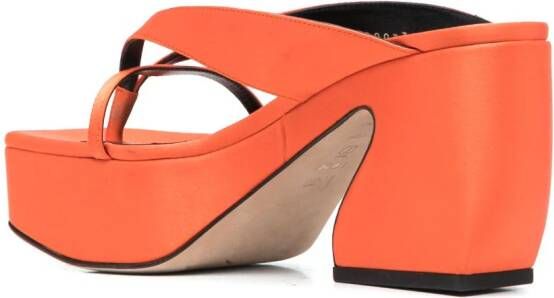 Sergio Rossi Sandalen met open neus Oranje
