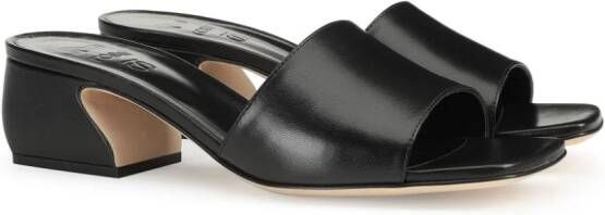 Sergio Rossi SI Rossi leren sandalen Zwart