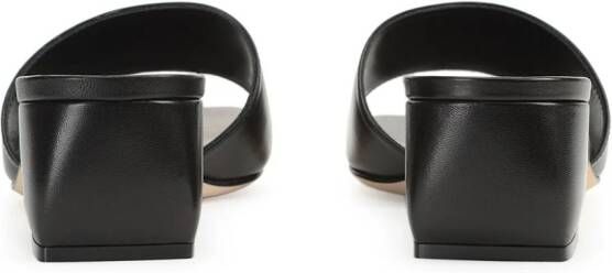 Sergio Rossi SI Rossi leren sandalen Zwart