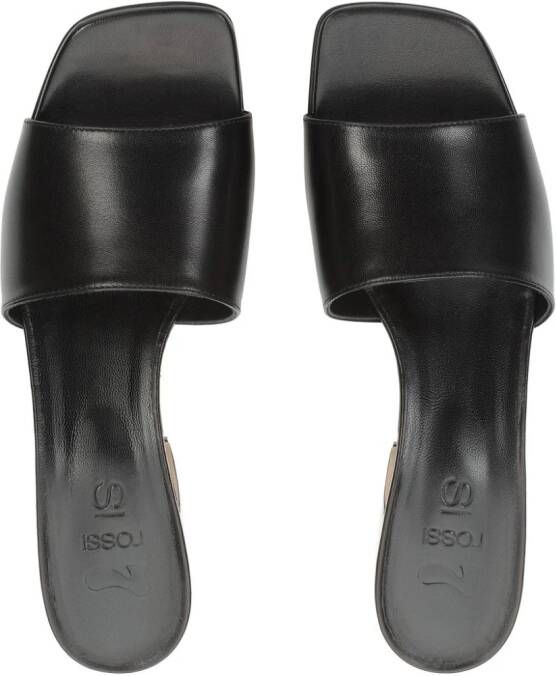 Sergio Rossi SI Rossi leren sandalen Zwart