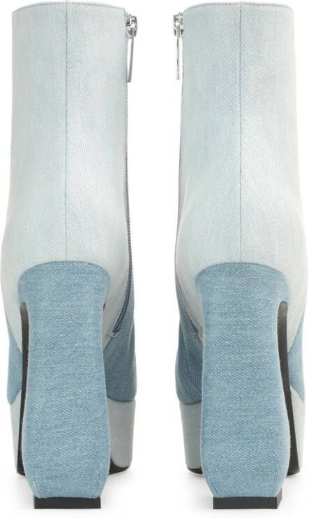 Sergio Rossi SI Rossi 85 denim laarzen Blauw