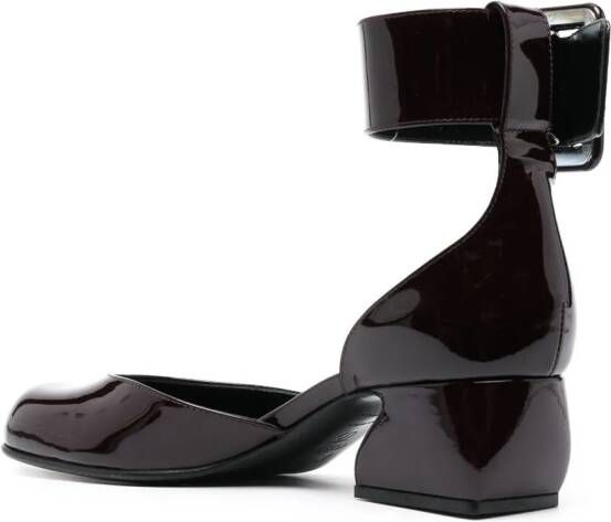 Sergio Rossi Si Rossi 45mm gelakte pumps met gesp Rood