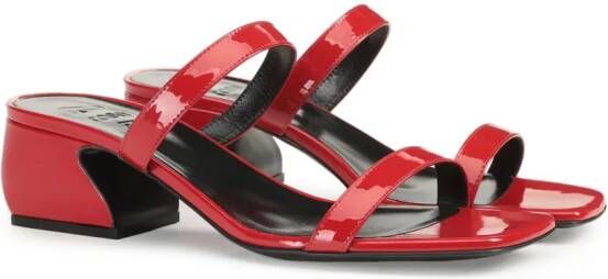 Sergio Rossi SI Rossi leren sandalen Rood