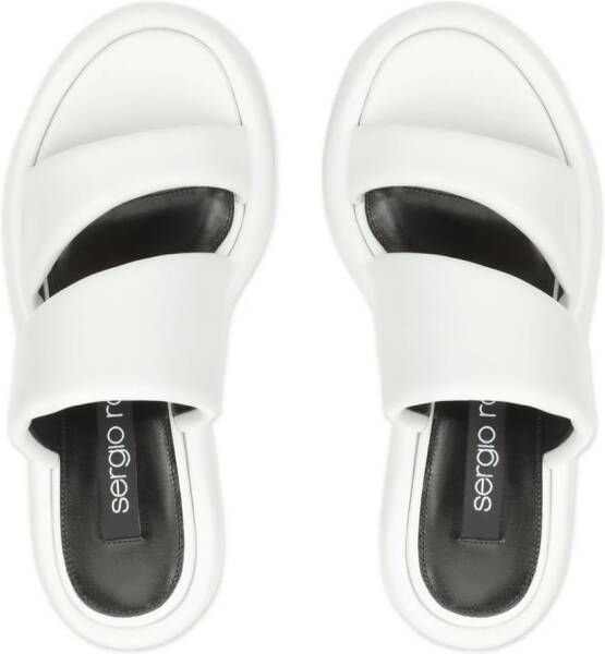 Sergio Rossi Spongy sandalen met sleehak Wit