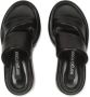 Sergio Rossi Spongy sandalen met sleehak Zwart - Thumbnail 4