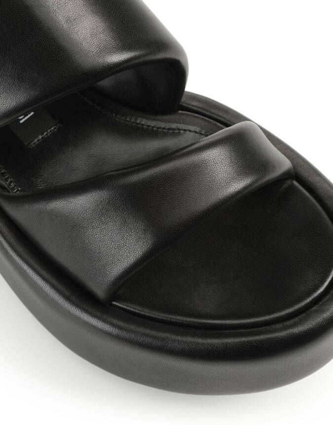 Sergio Rossi Spongy sandalen met sleehak Zwart