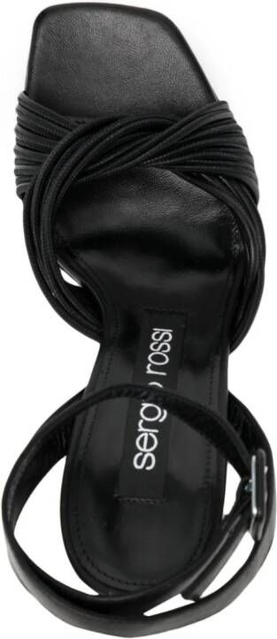 Sergio Rossi sr Akida 130 mm leren sandalen Zwart