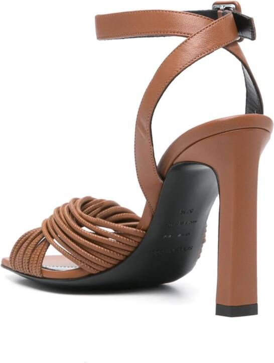 Sergio Rossi Sr Akida leren sandalen Bruin