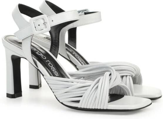 Sergio Rossi Sr Akida leren sandalen Wit