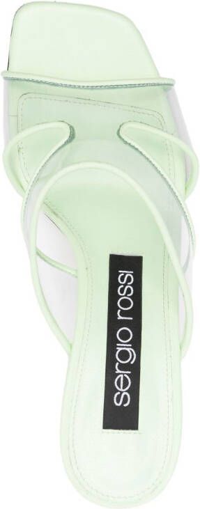 Sergio Rossi Sr Lunettes sandalen met open neus Groen