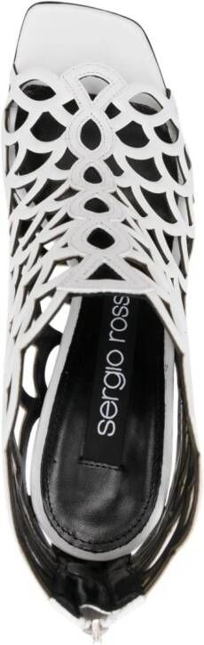 Sergio Rossi Sr Mermaid 100 mm leren sandalen Wit