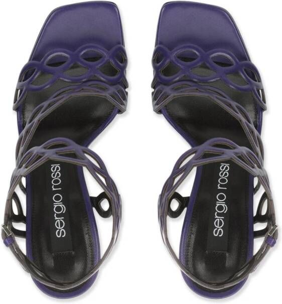 Sergio Rossi sr Mermaid 60mm lakleren sandalen Paars