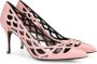 Sergio Rossi SR Mermaid 75 mm leren pumps Roze - Thumbnail 2