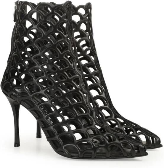 Sergio Rossi sr Mermaid 90mm geperforeerde pumps Zwart
