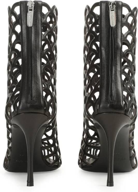 Sergio Rossi sr Mermaid 90mm geperforeerde pumps Zwart