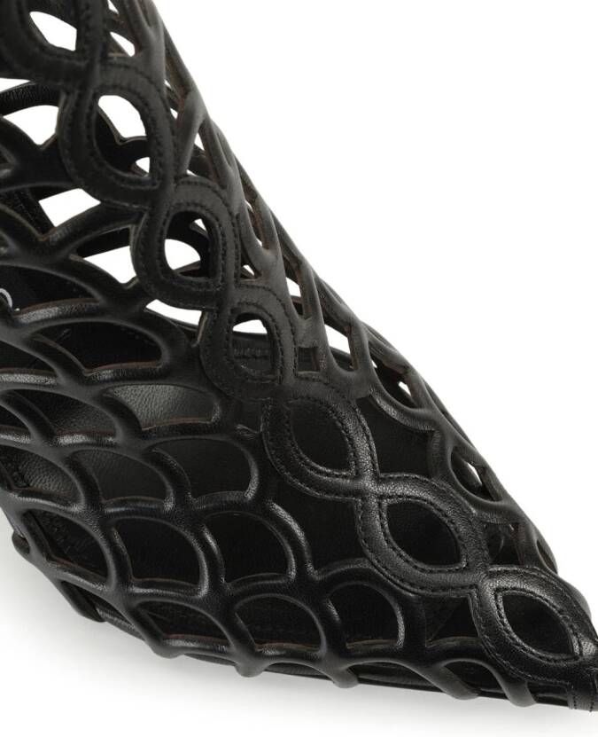 Sergio Rossi sr Mermaid 90mm geperforeerde pumps Zwart