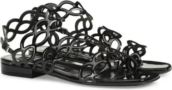 Sergio Rossi sr Mermaid 90mm lakleren sandalen Zwart