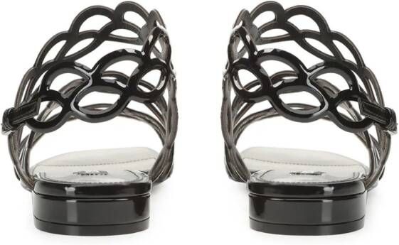 Sergio Rossi sr Mermaid 90mm lakleren sandalen Zwart