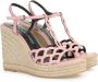 Sergio Rossi Sr Mermaid espadrilles met sleehak Roze - Thumbnail 2