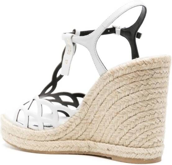 Sergio Rossi Sr Mermaid espadrilles met sleehak Wit