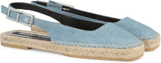 Sergio Rossi SR Nora denim espadrilles Blauw