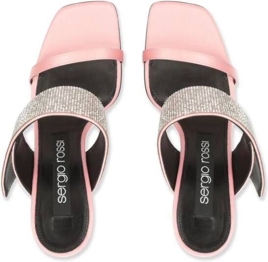 Sergio Rossi sr Paris sandalen verfraaid met stras Roze