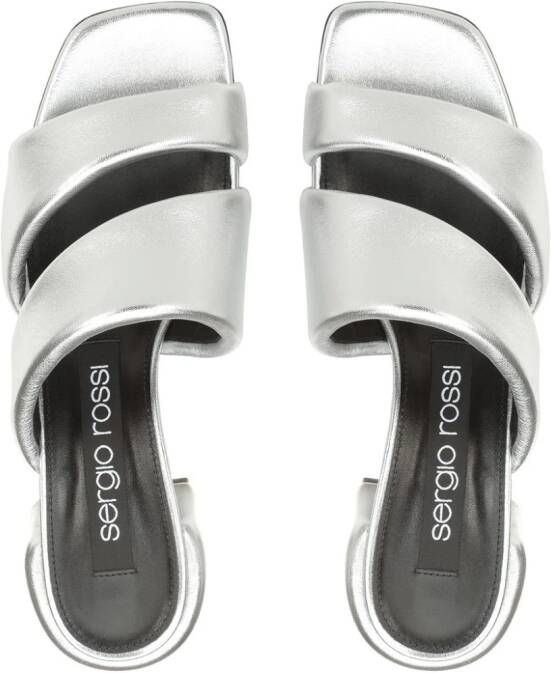 Sergio Rossi Sr Spongy 45 muiltjes Zilver
