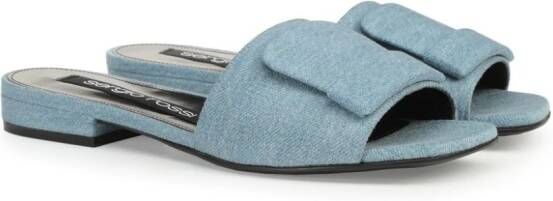 Sergio Rossi SR1 denim sandalen Blauw