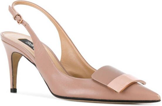 Sergio Rossi sr1 slingback sandalen Beige