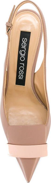 Sergio Rossi sr1 slingback sandalen Beige