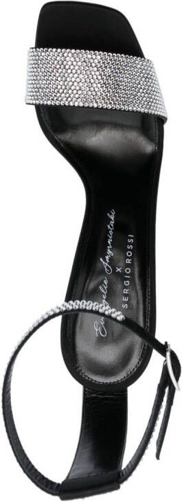 Sergio Rossi x Evangelie Smyrniotaki sandalen met sleehak Zwart