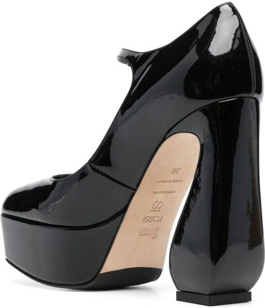 Si Rossi pumps met plateauzool Zwart