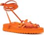 Silvia Tcherassi Idania sandalen met bloemenpatch Oranje - Thumbnail 2