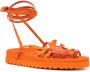 Silvia Tcherassi Idania sandalen met bloemenpatch Oranje - Thumbnail 2