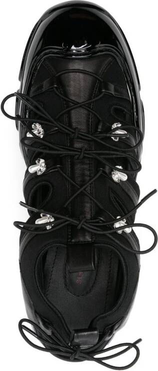 Simone Rocha Tracker sneakers met uitgesneden details Zwart