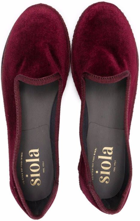 Siola Fluwelen loafers Rood
