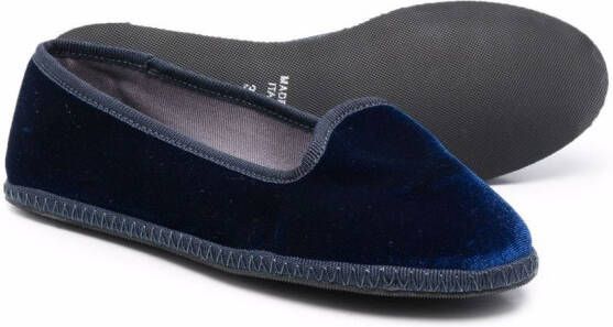 Siola Loafers met fluwelen-effect Blauw