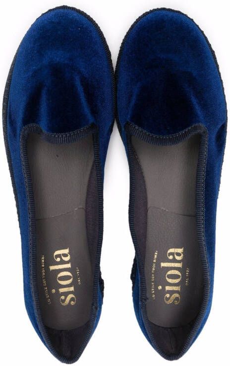 Siola Loafers met fluwelen-effect Blauw