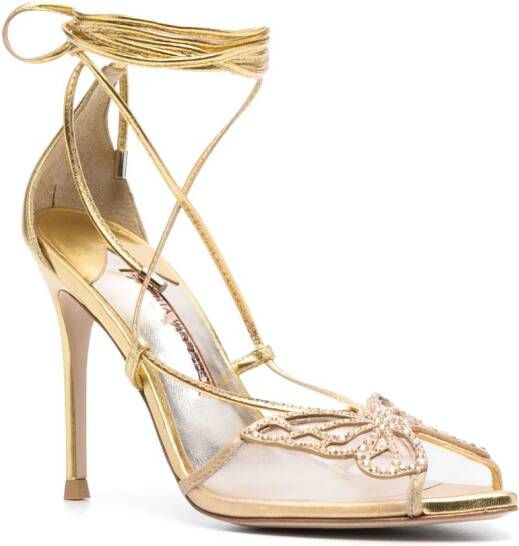 Sophia Webster Sandalen met vlinderdetail Geel